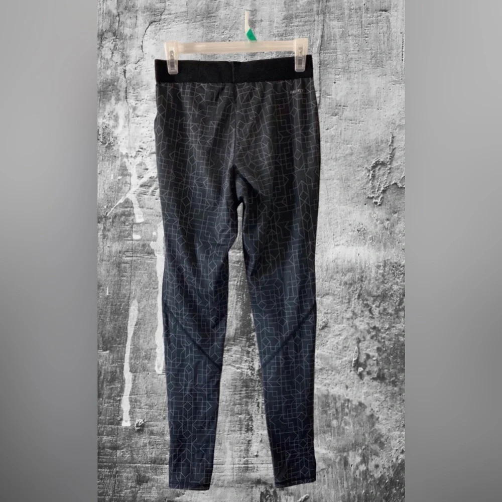 Nike Pro Compression Leggings Size M Geometric Print Black Gray